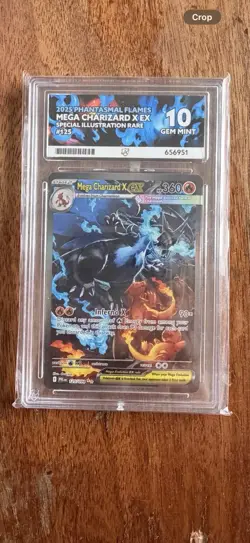 Pokemon TCG Mega Charizard X Ex SIR PHANTASMAL FLAMES 125/094 Ace 10 Gem Mint. - Image 1