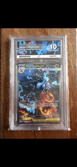 Pokemon TCG Mega Charizard X Ex SIR PHANTASMAL FLAMES 125/094 Ace 10 Gem Mint. - Image 5