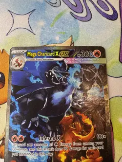 Pokemon TCG: Mega Evolution Phantasmal Flames Mega Charizard X EX 125/094 SIR NM - Image 5