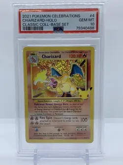 2021 POKEMON CELEBRATIONS CLASSIC COLL #4 CHARIZARD-HOLO PSA 10 - Image 1