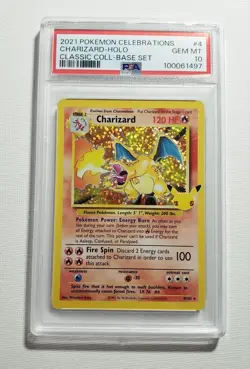 2021 Pokemon Celebrations #4 Charizard-Holo Classic Coll-Base Set PSA 10 - Image 4