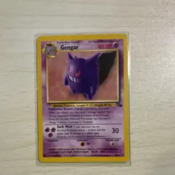 Pokemon Gengar 20/62 Fossil Unlimited Rare Regular 80 HP Card - Image 1