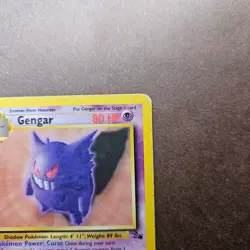 Gengar 20/62 Pokemon Fossil Regular Rare Card - HP (no creases) - Image 3