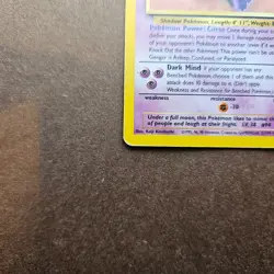 Gengar 20/62 Pokemon Fossil Regular Rare Card - HP (no creases) - Image 4