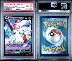 2021 POKEMON SWSH BLACK STAR PROMO CELEBRATIONS COLL #134 DARK SYLVEON V PSA 10 - Image 1