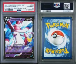 PSA 10 2021 POKEMON SWSH BLACK STAR PROMO CELEBRATIONS COLL DARK SYLVEON V #134 - Image 1