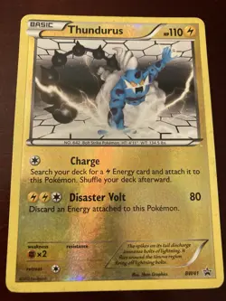 Thundurus BW41 Black & White Reverse Holo Promo Pokemon TCG Card - Image 1