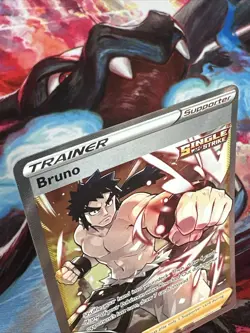 Pokemon TCG Bruno Sword & Shield Battle Styles 158/163 Full Art Trainer Card - Image 2
