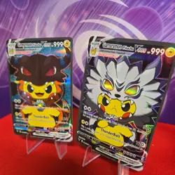 Pikachu Garrurumon, Greymon Pokemon/Digimon Cute Cosplay Doujin ACG HOLO Card - Image 2