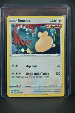 Snorlax SWSH119 Black Star Promo 2021 Rare Cosmos Holo Rare Pokemon TCG Card NM - Image 5