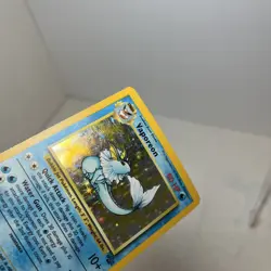 Pokemon TCG Vaporeon Holo Rare Card 12/64 Jungle Set, Vintage 1999 Damaged - Image 4