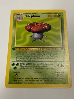 Vileplume 31/64 Jungle Pokemon Card - Rare 1st Edition NON HOLO - GEM MINT!!! - Image 3
