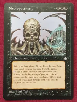Magic The Gathering ICE AGE NECROPOTENCE black card MTG - Image 1