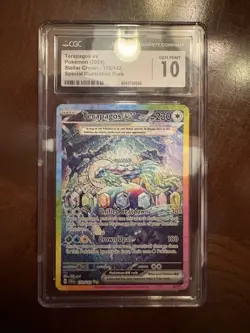 CGC 10 Terapagos ex 170/142 SIR Stellar Crown SCR Pokemon Card GEM MINT - Image 1