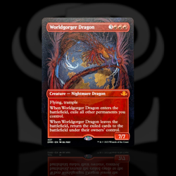 Worldgorger Dragon •Borderless Alt Art• Mythic Nightmare Dragon - Dom Remastered - Image 1