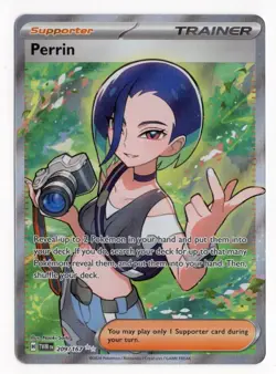 Pokemon TCG - Twilight Masquerade - Perrin Full Art - 209/167 NM - Image 1