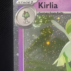 Pokemon Kirlia Cosmos Holo With SWIRL 059/132 Mega Evolution Near Mint - Image 3