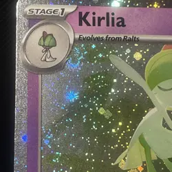Pokemon Kirlia Cosmos Holo With SWIRL 059/132 Mega Evolution Near Mint - Image 4