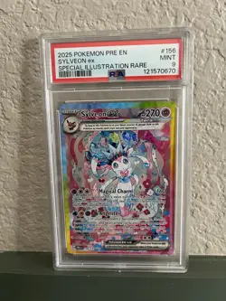 2025 POKEMON PRISMATIC EVOLUTIONS SPECIAL ILLUSTRATION RARE SYLVEON EX PSA 9 - Image 1