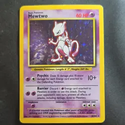 Pokemon Mewtwo Base Set Holo Rare 10/102 English 60 HP Wizards of the Coast - Image 1