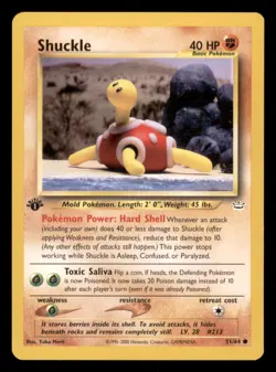 Shuckle 51/64 1st Edition Neo Revelation 2001 Pokemon - Image 1