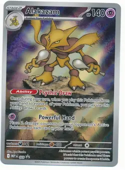 2025 POKEMON MEGA EVOLUTION PROMO ALAKAZAM BLACK STAR PROMO #009 MINT A - Image 1