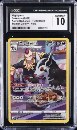 2022 POKEMON SWORD & SHIELD ASTRAL RADIANCE FULL ART/MIGHTYENA CGC 10 GEM MINT - Image 1