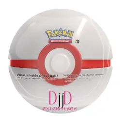 Pokemon TCG PokeBall Tin - Luxury Ball E22 New 3 Booster Packs & 1 Coin - Image 1