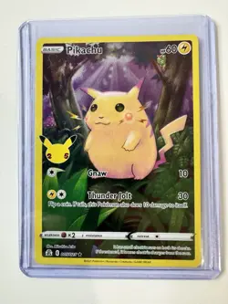PIKACHU 005/025 Full Art Holo Rare Celebrations 25th Anniversary Pokemon Card NM - Image 1