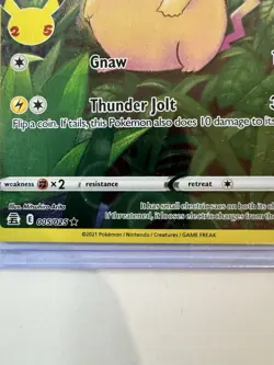 PIKACHU 005/025 Full Art Holo Rare Celebrations 25th Anniversary Pokemon Card NM - Image 2