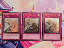 Yugioh x3 Solemn Warning DREV-EN077 Ultimate Rare Playset Read Description - Image 1