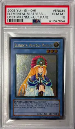 Yu-Gi-Oh! PSA 10 GEM-MT 'Elemental Mistress Doriado' TLM-EN034 ~ULTIMATE RARE~ - Image 5