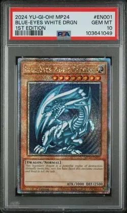 YUGIOH PSA 10 Blue-Eyes White Dragon MP24-EN001 QCR 1st Edition *1126 SDK ART - Image 1