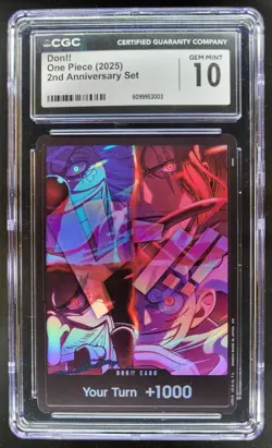 2025 ONE PIECE CCG DON!! 2ND ANNIVERSARY SET CGC 10 D PT - Image 1
