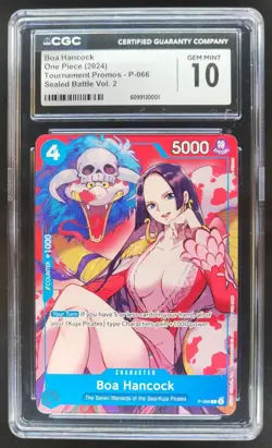 2024 ONE PIECE CCG BOA HANCOCK P-066 SEALED BATTLE PROMOS CGC 10 D PT - Image 1