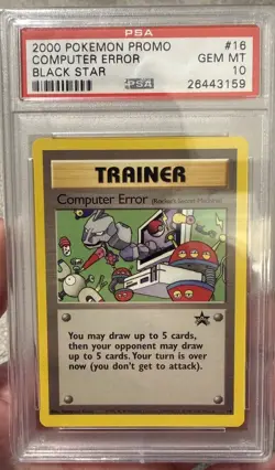 PSA 10 Computer Error 16 2000 Black Star Promo Pokemon League WOTC Non-Holo Rare - Image 1