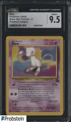 Mew 2000 Pokemon Black Star Promo Pokemon League #8 CGC 9.5 MINT+ - Image 1