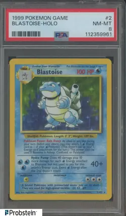 1999 Pokemon Game #2 Blastoise - Holo PSA 8 NM-MT - Image 1