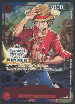 Monkey.D.Luffy Store Championship Trophy Card One Piece Promotion Cards OP-PR - Image 1