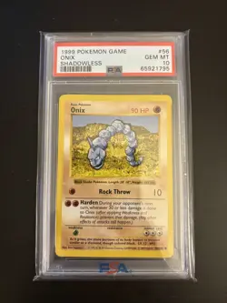 💎Shadowless Onix 56/102 - Base Set Pokemon Card - PSA 10 GEM MINT💎 - Image 1