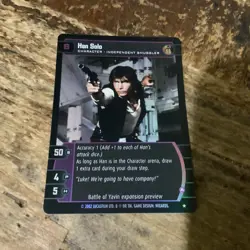 STAR WARS TCG WOTC PREVIEW PROMO HAN SOLO (A) FOIL NM/MINT Top Shelf Card - Image 1