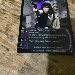 STAR WARS TCG WOTC PREVIEW PROMO HAN SOLO (A) FOIL NM/MINT Top Shelf Card - Image 5