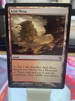 Wizards Arid Mesa Zendikar Rare Regular Colorless Land English Card - Image 1
