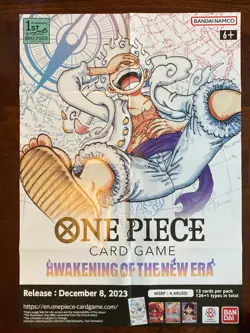 One Piece Card Game OP05 Awakening Of The New Era Official Poster SEALED NEW - Image 1