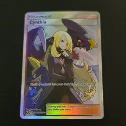 Pokemon TCG Cynthia Trainer Shiny Holo Rare SV82/SV94 Hidden Fates English Card - Image 1