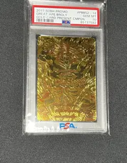 PSA 10 GREAT APE BROLY PBBS2 2017 SUPER DRAGON BALL HEROES PROMO GOLD CARD - Image 1