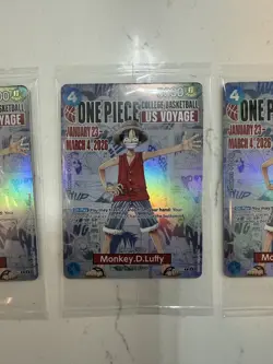 IN HAND One Piece Monkey D. Luffy US College Basketball Promo Card RUTGERS 01/23 - Image 2