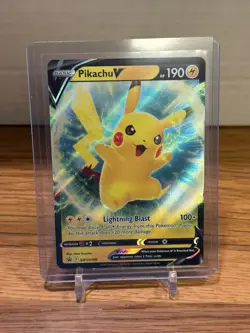 Pokemon Sword & Shield "Pikachu V" SWSH198 / JUMBO CARD / Near Mint - Image 1