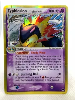 Typhlosion Delta Species 12/101 Pokemon TCG Holo Foil Rare Card Played - Image 1