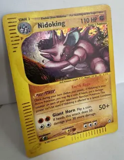 Nidoking Holo Pokemon e-Card Series Aquapolis #H18 2003 - Image 3